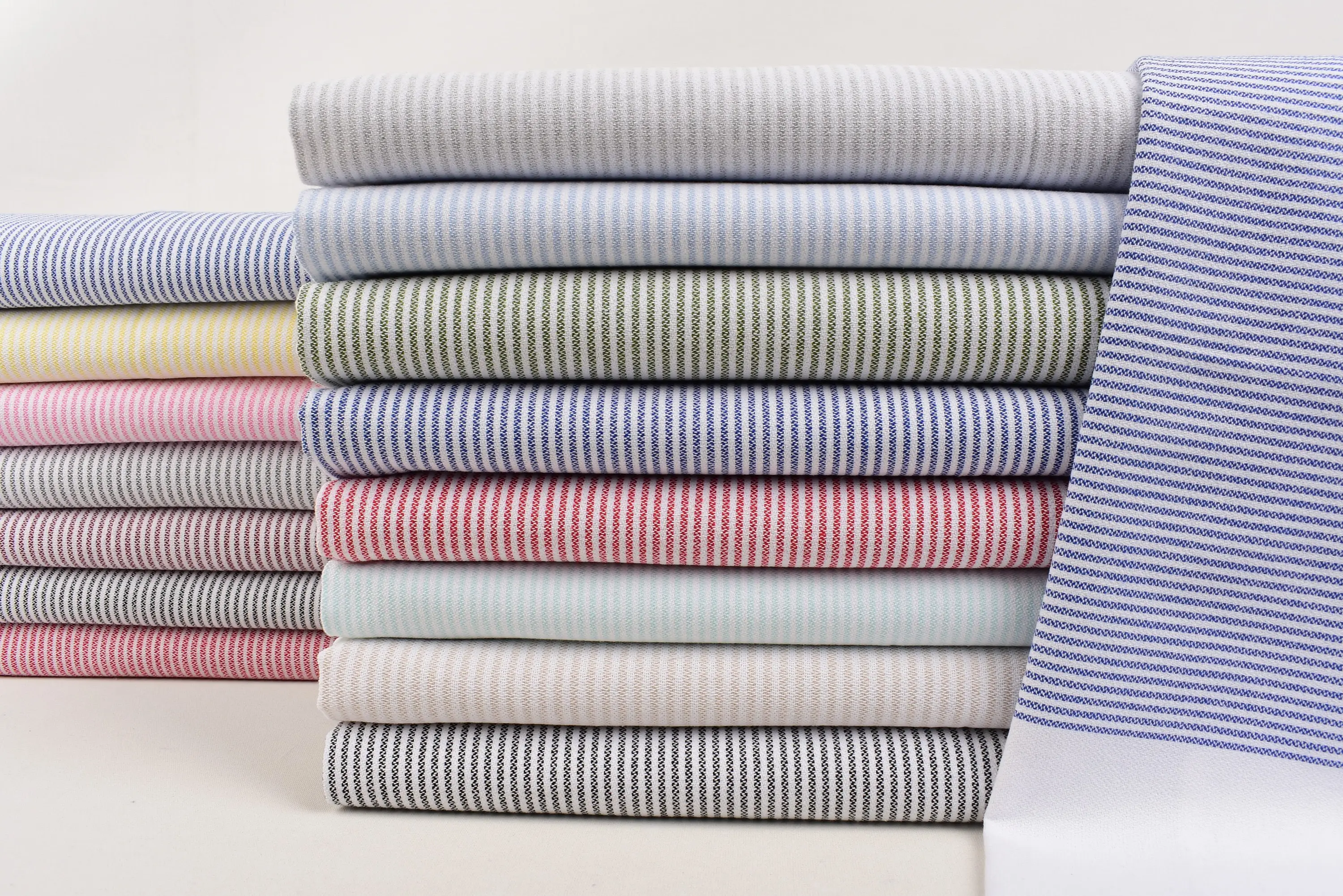 Wedding Gift Pink Striped Tea Towel, 40x18 inches, Organic Cotton - 1