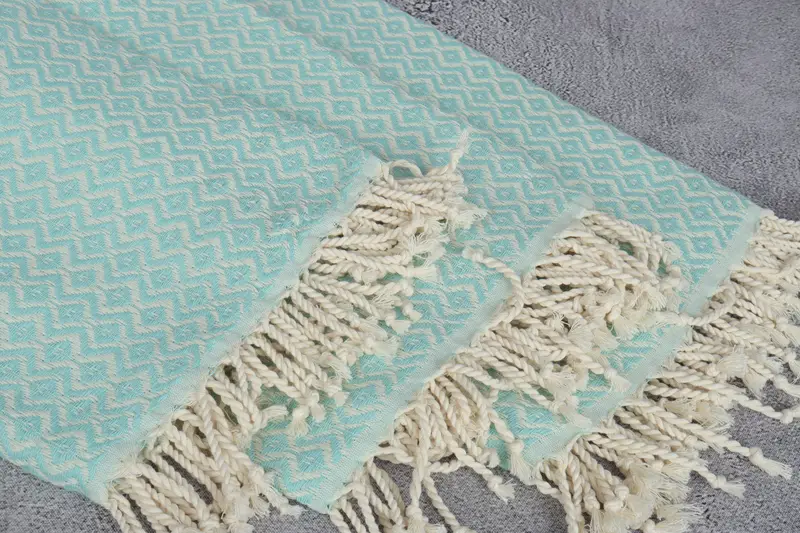 70x40 Cotton Diamond Towel, Miami Bachelorette Party Favors, Sand-resistant towel, Unique Gift, Bridesmaid Gift Towel, Lightweight Turkish towel - 5