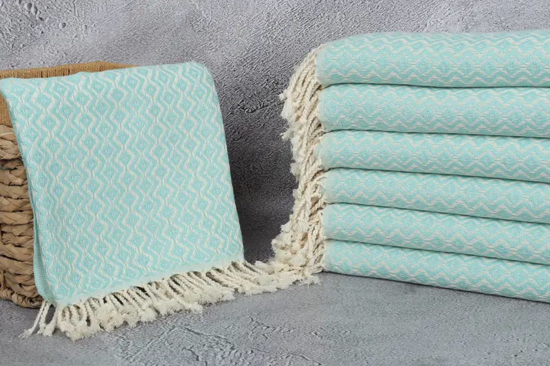 70x40 Cotton Diamond Towel, Miami Bachelorette Party Favors, Sand-resistant towel, Unique Gift, Bridesmaid Gift Towel, Lightweight Turkish towel - 3