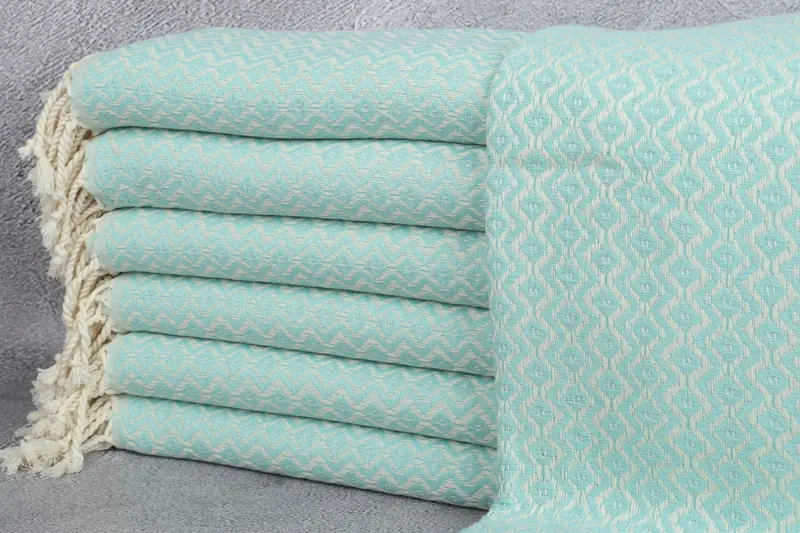 70x40 Cotton Diamond Towel, Miami Bachelorette Party Favors, Sand-resistant towel, Unique Gift, Bridesmaid Gift Towel, Lightweight Turkish towel - 1