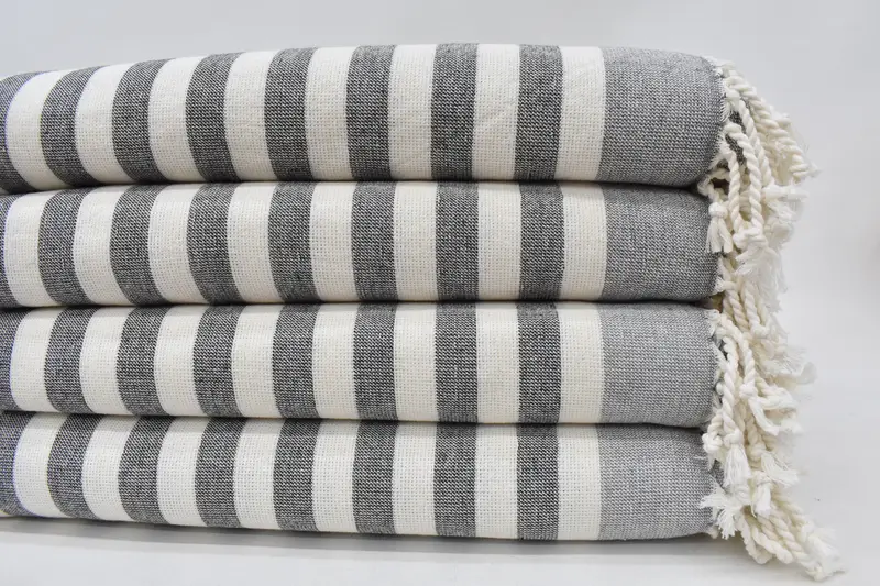 68x40 Cotton Striped Terry Towel, Bachelorette Party Favor, Beach Towel Bulk, Best Wedding Gift, Fouta towel, Personalized Bridesmaid Gift - 2