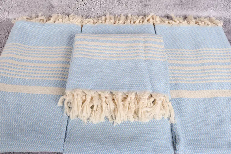Anniversary Gift For Her, 70x40 Cotton Striped Towel, Beach Towel Gift, Beach Theme Wedding Gift, Absorbent Turkish towel, Monogram Beach Towel - 4