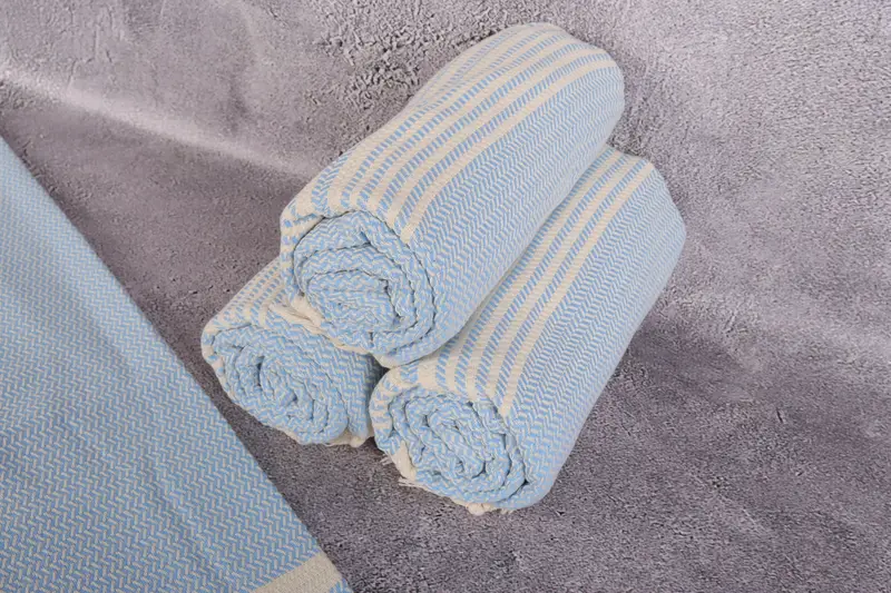Anniversary Gift For Her, 70x40 Cotton Striped Towel, Beach Towel Gift, Beach Theme Wedding Gift, Absorbent Turkish towel, Monogram Beach Towel - 8