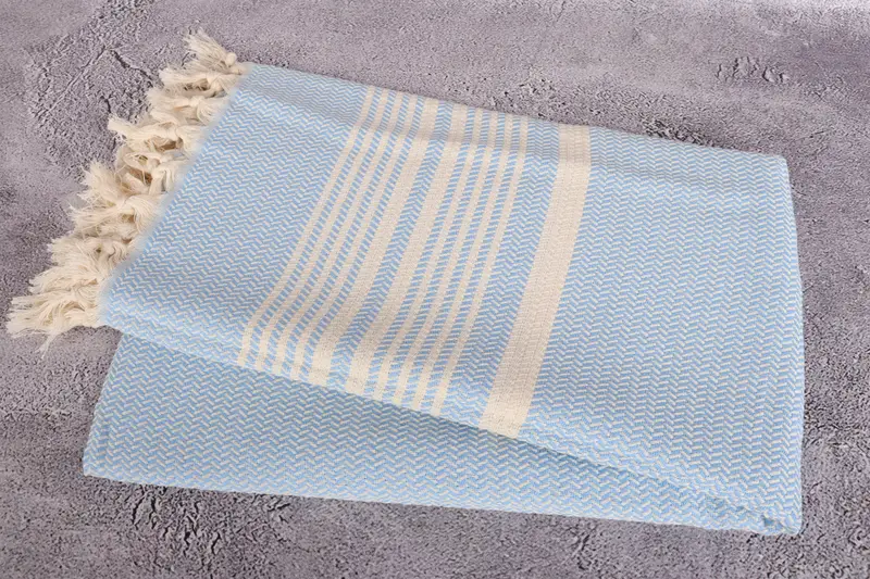 Anniversary Gift For Her, 70x40 Cotton Striped Towel, Beach Towel Gift, Beach Theme Wedding Gift, Absorbent Turkish towel, Monogram Beach Towel - 6