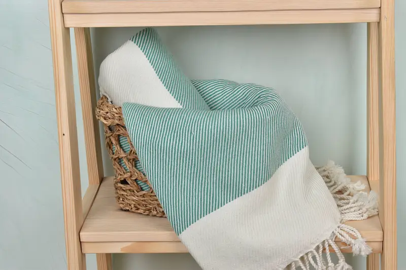 Turkish Towel USA, Housewarming Gift, Beach Size Towel, Bachelorette Party Items, Organic Turkish towel, Valentines Gift, 70x40 Cotton Striped Towel - 4
