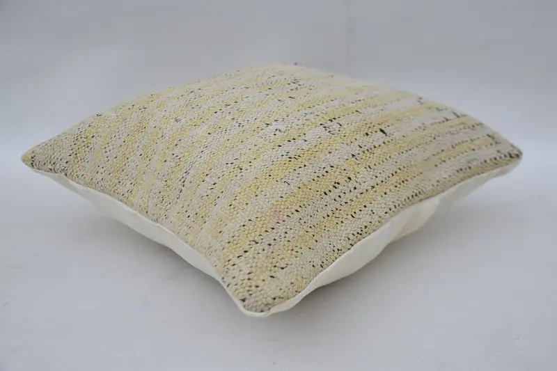 Kilim Pillow, Retro Throw Pillow, Throw Kilim Pillow, Vintage Kilim Throw Pillow, 12x12 Beige Pillow Sham, Accent Throw Cushion Cover, Pillow Cover - 6