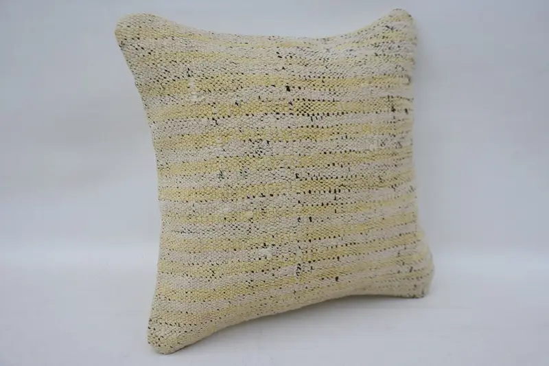 Kilim Pillow, Retro Throw Pillow, Throw Kilim Pillow, Vintage Kilim Throw Pillow, 12x12 Beige Pillow Sham, Accent Throw Cushion Cover, Pillow Cover - 2