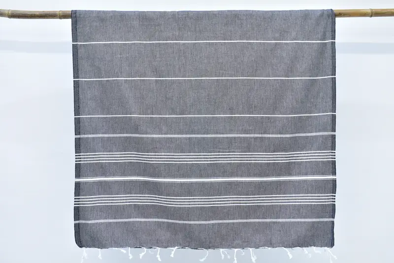 Monogram Beach Towel, 70x40 Cotton Striped Towel, Personalize Gift, Bath towel, Absorbent towel, Organic cotton Turkish peshtemal towel, Pool Towels - 3