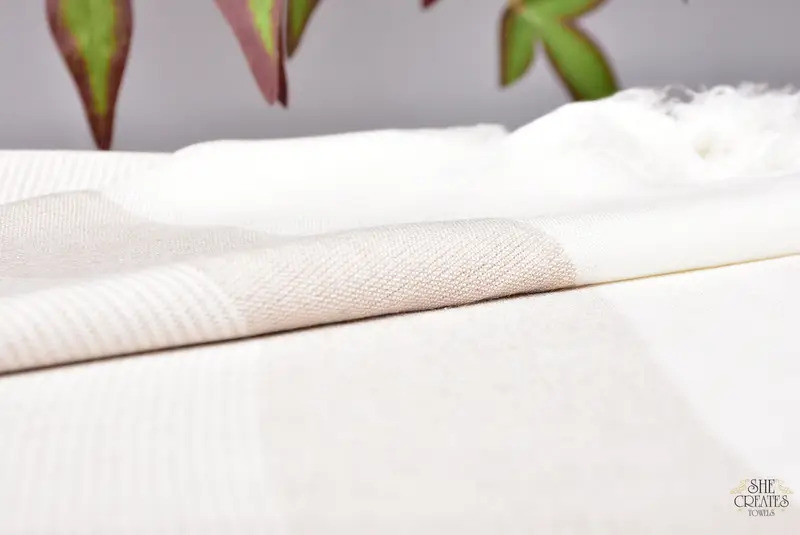 Organic towel, Fouta towel, Luxury Turkish beach towel with fringe, Bachelorette Party Favor, Bridal Shower Favors, 68x40 Cotton Striped Towel - 6