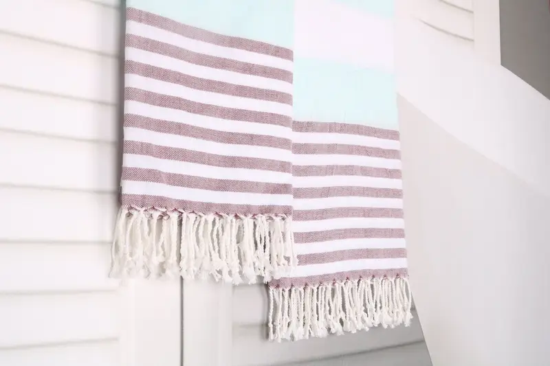 Oversized Beach Towel, 70x40 Cotton Striped Towel, Absorbent towel, Baby Boy Gift, Beach towel, Guest Towel, Organic Beach Towel, Organic towel - 8