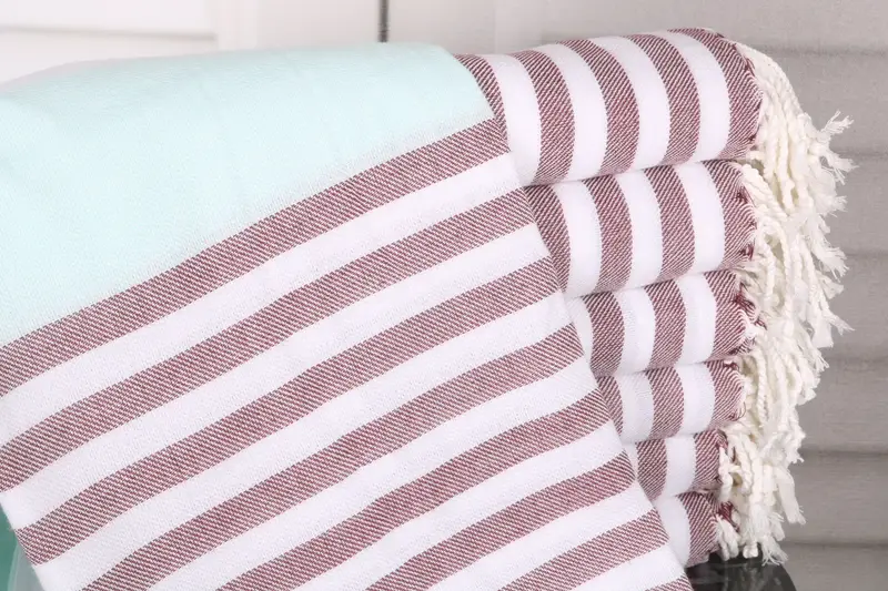 Oversized Beach Towel, 70x40 Cotton Striped Towel, Absorbent towel, Baby Boy Gift, Beach towel, Guest Towel, Organic Beach Towel, Organic towel - 1