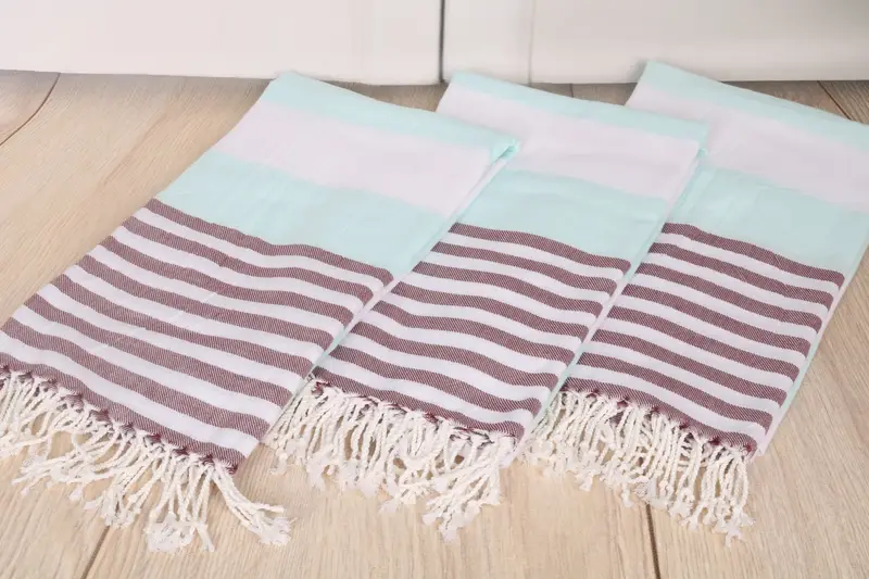 Oversized Beach Towel, 70x40 Cotton Striped Towel, Absorbent towel, Baby Boy Gift, Beach towel, Guest Towel, Organic Beach Towel, Organic towel - 6