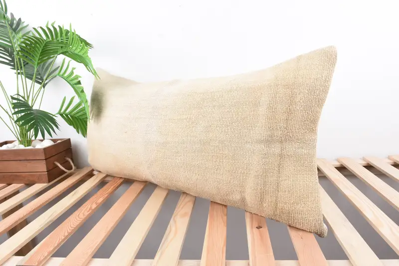 Garden Cushion Cover, Pillow Sham, 16x36 Beige Cushion Cover, Outdoor Cushion, Home Decor Pillow, Boho Pillow, Gift Pillow, Wholesale Cushion Case - 5