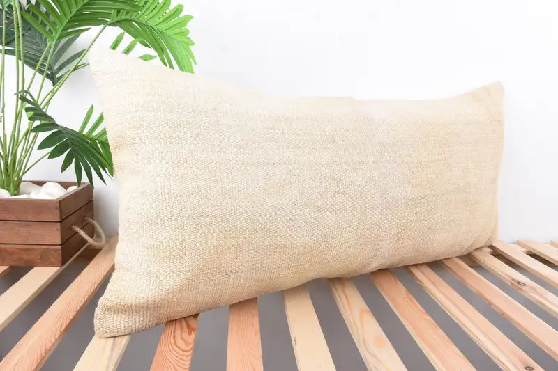 Garden Cushion Cover, Pillow Sham, 16x36 Beige Cushion Cover, Outdoor Cushion, Home Decor Pillow, Boho Pillow, Gift Pillow, Wholesale Cushion Case - 4