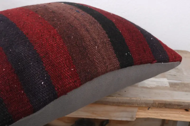 Natural Cushion Cover, Antique Pillows, Outdoor Bolster Cushion, Cushion, Vintage Kilim Pillow, Home Decor Pillow, 16x16 Red Pillow - 6