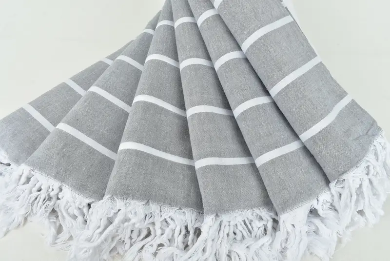 70x36 Cotton Striped Towel, Organic Turkish towel, Spa Gift, Wedding Gifts Towel, Spa Towel, Girls Weekend Getaways Gifts, Absorbent Turkish towel - 4