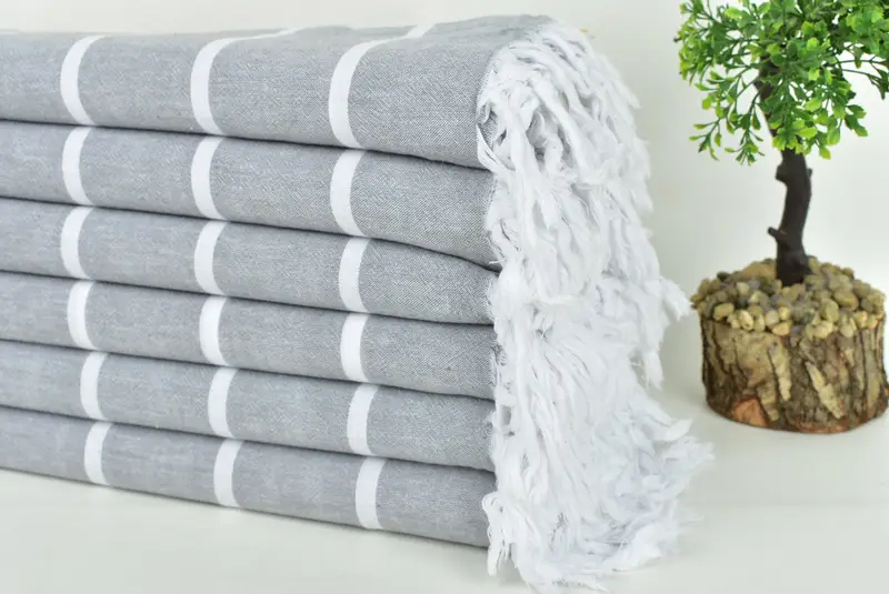 70x36 Cotton Striped Towel, Organic Turkish towel, Spa Gift, Wedding Gifts Towel, Spa Towel, Girls Weekend Getaways Gifts, Absorbent Turkish towel - 3