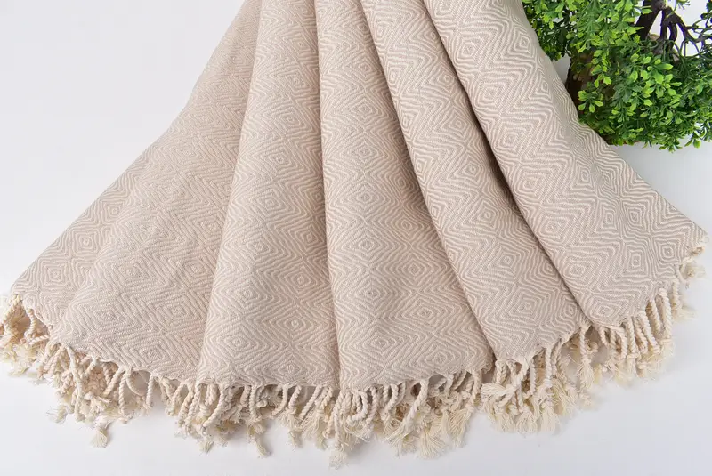 Gift For Boyfriend, Handmade Gift, Bridesmaid Gifts, Spa Towel, Monogram Kitchen Towel, Turkish Towel Hand Towel, 36x18 Cotton Zigzag Diamond Towel - 4