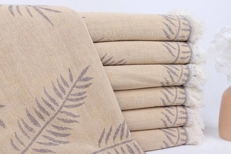 Best Friend Gift, Bachelor Gifts, Best lightweight Turkish towel for travel USA, Hammam towel, 68x40 Cotton Leaf Design Towel, Grandma Gift - 2