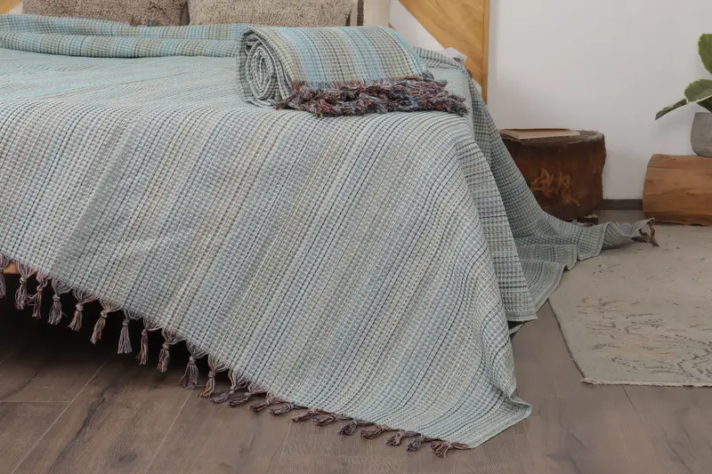 Bridal Shower Gift, Bridesmaid Gifts, Custom Blanket, Birthday Gift, Best Friend Wedding Gift, Turkish Tablecloth, 92x88 Cotton Geometric Towel - 7