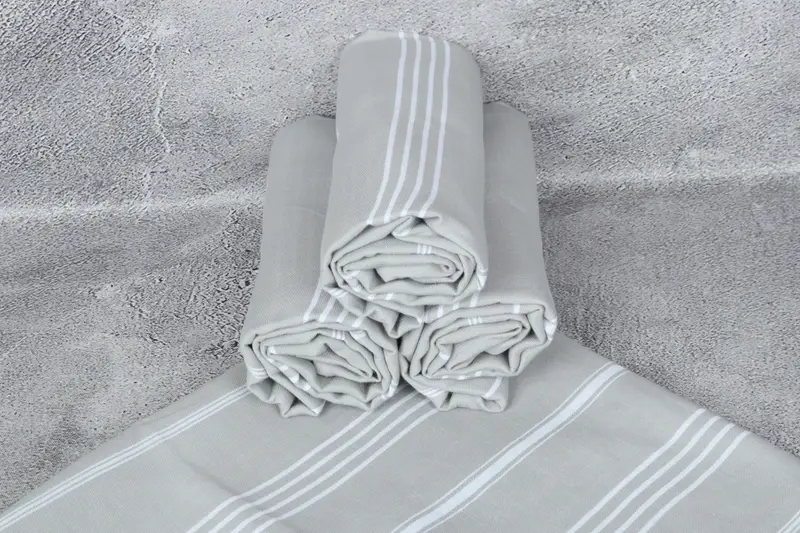 Organic Beach Towel, Large Turkish Towel, 70x40 Cotton Striped Towel, Wedding Towel, Unique Gift, Custom Wedding Gift, Bridal Shower Favors - 7