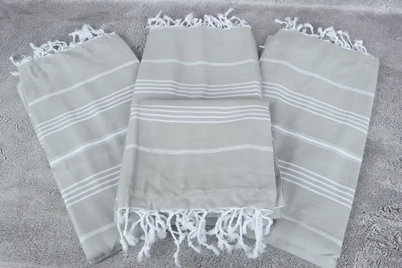 Organic Beach Towel, Large Turkish Towel, 70x40 Cotton Striped Towel, Wedding Towel, Unique Gift, Custom Wedding Gift, Bridal Shower Favors - 4