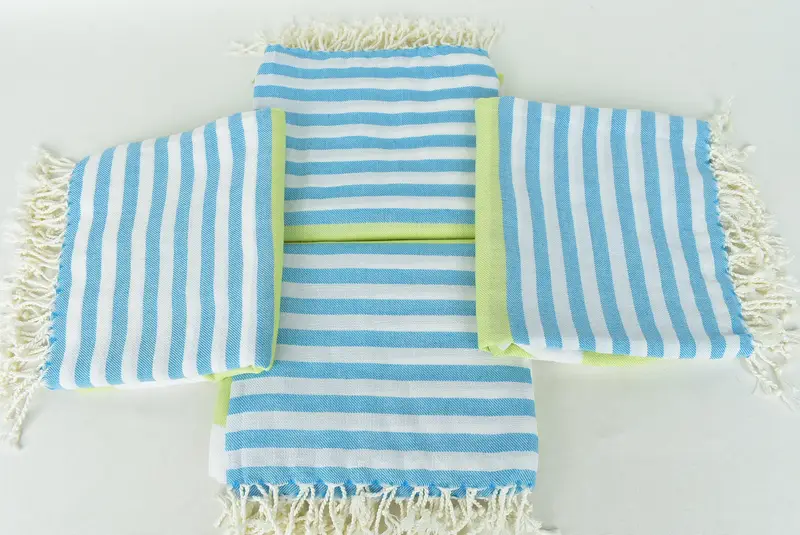 Halloween Gifts, Embroidered Towel, 70x40 Cotton Striped Towel, Organic towel, Luxury Turkish beach towel with fringe, Sand-resistant towel - 6