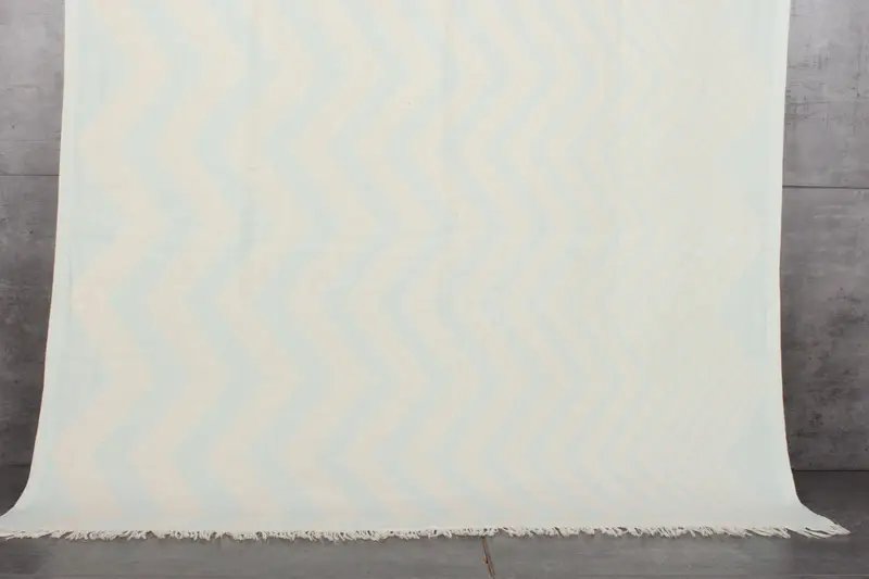 Mint Cotton Towel Zigzag Design Bath Towel, 40x71 Inches