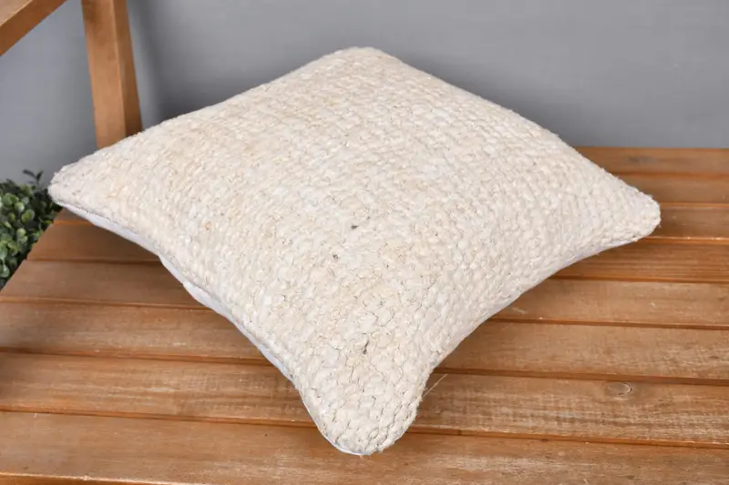 Home Decor Pillow, Interior Designer Pillow, 14x14 Beige Pillow Sham, Cushion, Bed Cushion Cover, Vintage Pillow, One Of A Kind Pillow Case - 2