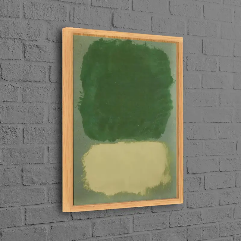 エレガントなグリーンモダンミニマルプリントキャンバスアート