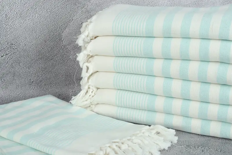 Wedding Gift Ideas, Scarf Towel, Personalized Home Gift Wedding, Custom Gift, 68x40 Cotton Striped Terry Towel, Best Beach Towel, Peshtemal Towel - 2
