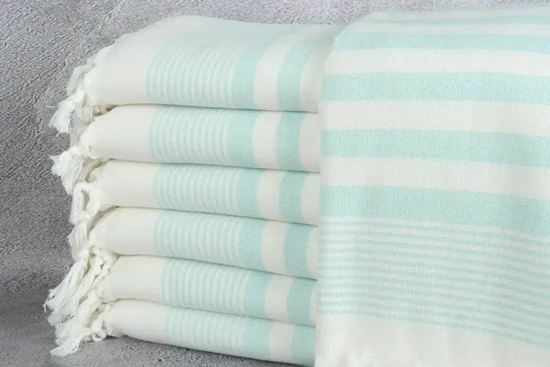 Wedding Gift Ideas, Scarf Towel, Personalized Home Gift Wedding, Custom Gift, 68x40 Cotton Striped Terry Towel, Best Beach Towel, Peshtemal Towel - 1