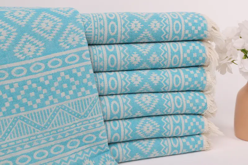 Bridal Shower Favor, Peshtemal Towel, Pool Towels, Hammam towel, Kids Beach Towel, 68x36 Cotton Geometric Towel, Custom Wedding Gift, Scarf Towel - 2