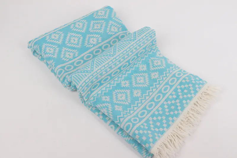 Bridal Shower Favor, Peshtemal Towel, Pool Towels, Hammam towel, Kids Beach Towel, 68x36 Cotton Geometric Towel, Custom Wedding Gift, Scarf Towel - 7