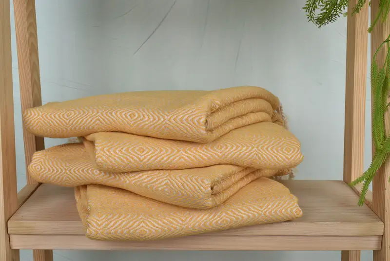 Grandma Gift, Gift For Her, 70x40 Cotton Zigzag Diamond Towel, Bulk Order Towel, Luxury towel, Custom Wedding Gift From Bridesmaid, Beach Towel Bulk - 7