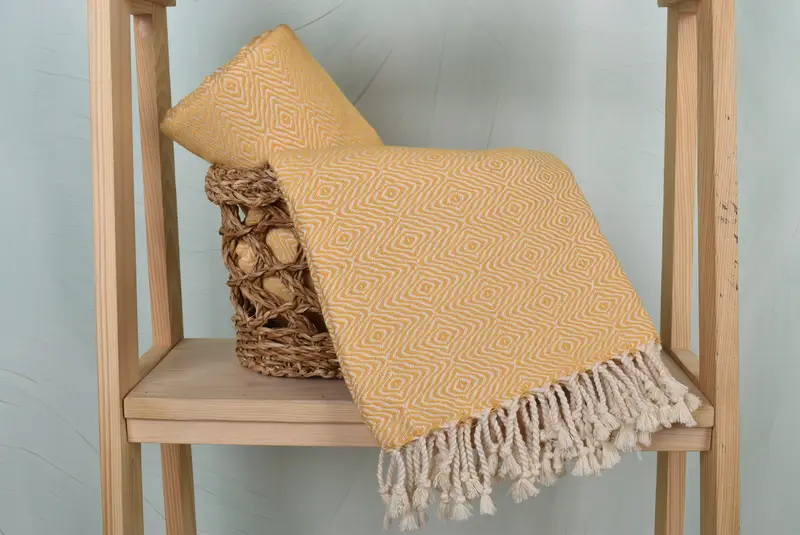 Grandma Gift, Gift For Her, 70x40 Cotton Zigzag Diamond Towel, Bulk Order Towel, Luxury towel, Custom Wedding Gift From Bridesmaid, Beach Towel Bulk - 4