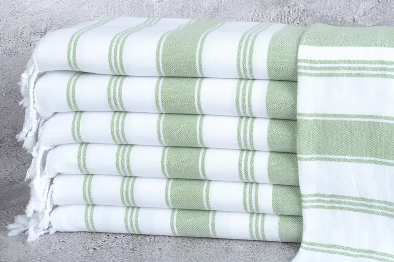 Personalized Dish Towel, Bathroom Towels, Gift For Boyfriend, Personalized Kitchen Towel, Beach Wedding Favor, 44x22 Cotton Striped Towel - 1