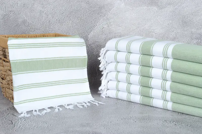 Personalized Dish Towel, Bathroom Towels, Gift For Boyfriend, Personalized Kitchen Towel, Beach Wedding Favor, 44x22 Cotton Striped Towel - 3