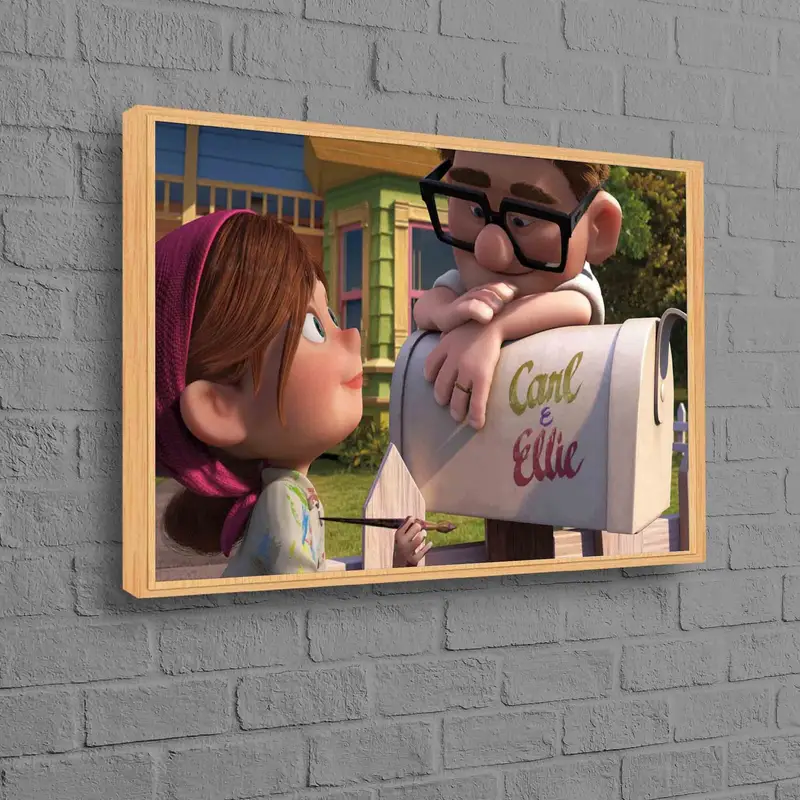 ロマンチックなカップルのキャンバス: 映画「アップ」からインスピレーションを得た愛