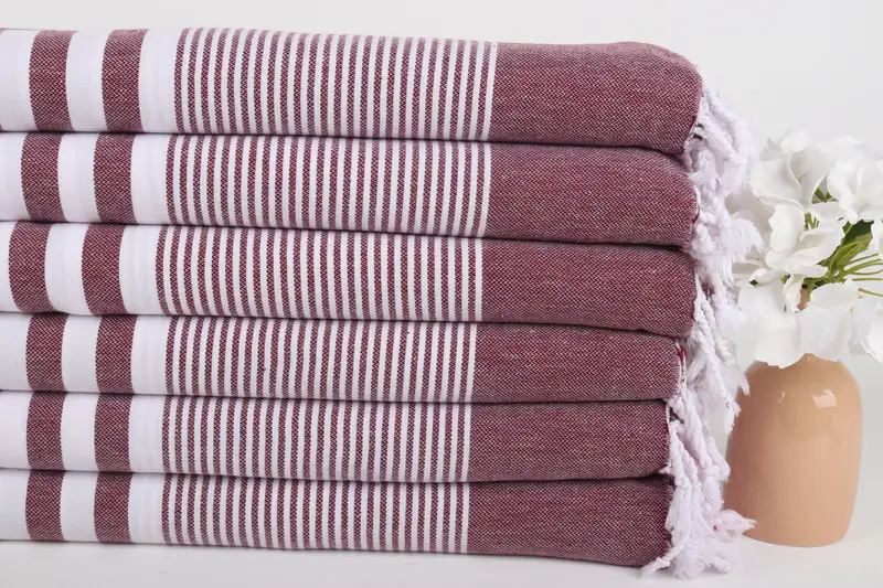 Gift Towel, Bachelorette Party Gift, Personalized Towel Gift, Absorbent Turkish towel, Hammam towel, Best Wedding Gift, 70x40 Cotton Striped Towel - 3