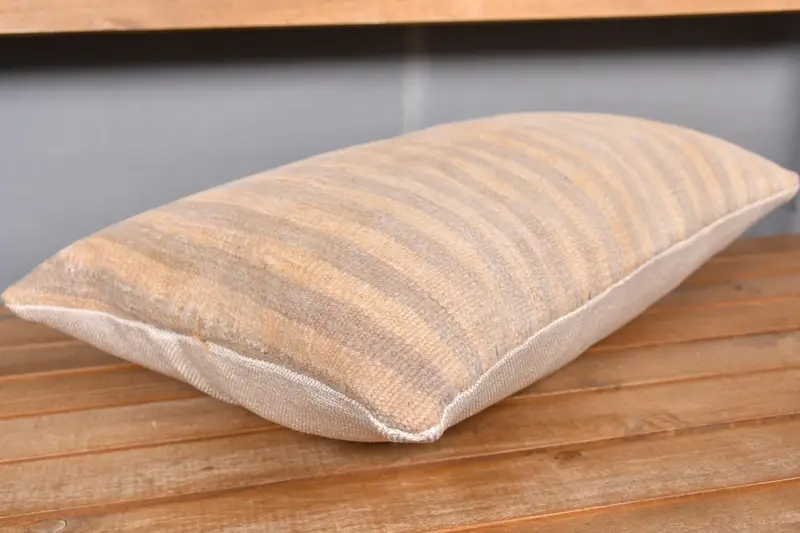 Decorative Bolster Cushion Case, Bolster Pillow Cover, Vintage Pillow, Cushion Cover, 12x20 Beige Pillow Case, Home Decor Pillow, Kilim Pillow - 4