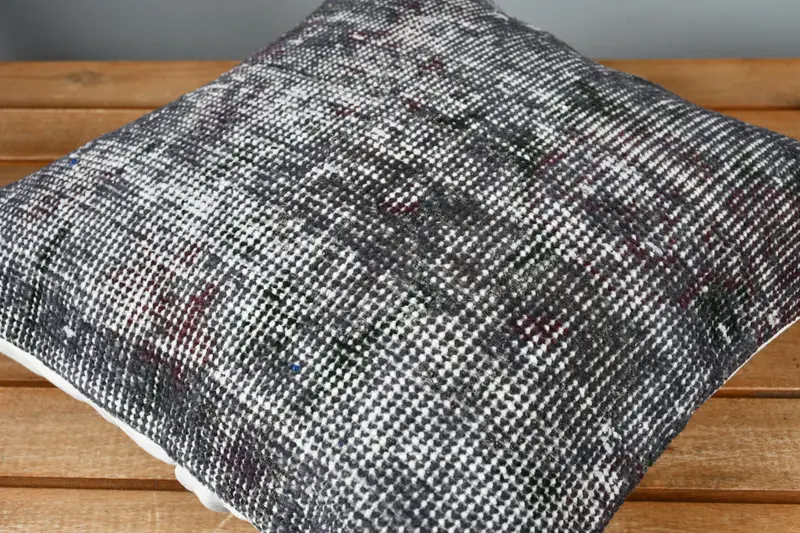 Pillow for Sofa, Hippie Throw Pillow Case, Turkish Pillow, Art Deco Pillow Cover, Kilim Cushion Sham, 14x14 Gray Pillow Case, Pillow Case - 3