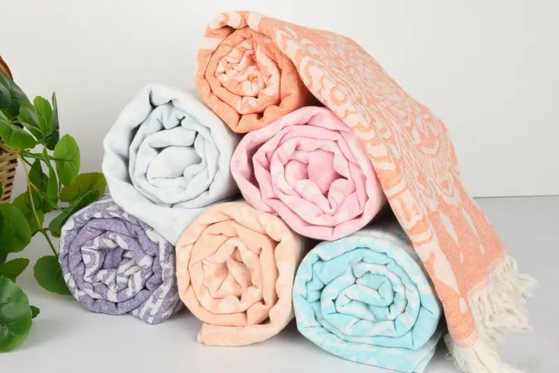Bachelorette Gifts, Organic Turkish towel, Family Gift, 74x36 Cotton Floral Patterned Towel, Turkish Towel Set, Beach Towel Personalized, Bath towel - 5