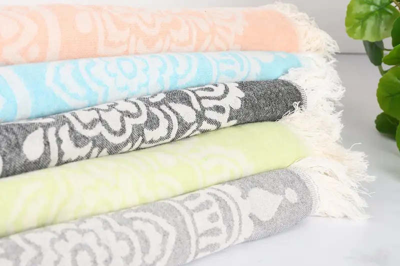 Bachelorette Gifts, Organic Turkish towel, Family Gift, 74x36 Cotton Floral Patterned Towel, Turkish Towel Set, Beach Towel Personalized, Bath towel - 3