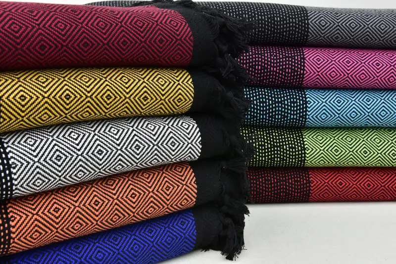 Beach Theme Wedding Gift, Gift For Mom, 100x80 Cotton Diamond Towel, Bridal Shower Gift, Halloween Blanket, Bachelorette Gifts, Woven Throw Blanket - 2