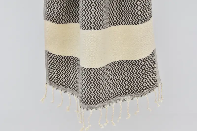 Beach Wedding Favor, Turkish Towel Hand Towel, Monogrammed Hand Towel, Birthday Gift, 40x18 Cotton Zigzag Towel, Personalized Kitchen Towel - 8
