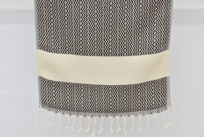 Beach Wedding Favor, Turkish Towel Hand Towel, Monogrammed Hand Towel, Birthday Gift, 40x18 Cotton Zigzag Towel, Personalized Kitchen Towel - 7