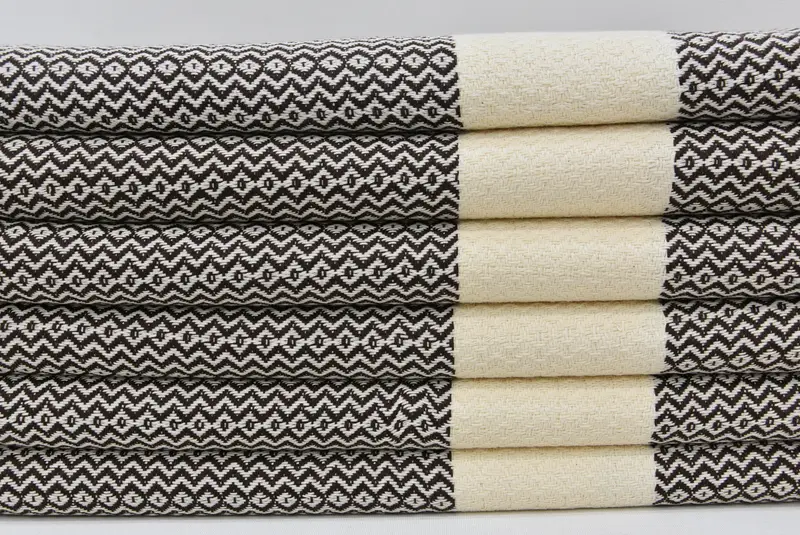 Beach Wedding Favor, Turkish Towel Hand Towel, Monogrammed Hand Towel, Birthday Gift, 40x18 Cotton Zigzag Towel, Personalized Kitchen Towel - 3