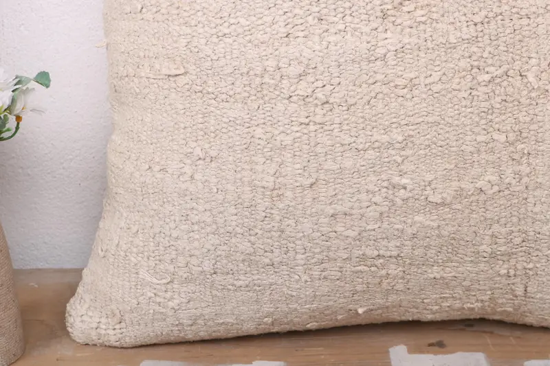 Pillow for Couch, Pillow Sham, 20x20 White Cushion Cover, Ottoman Pillow, Antique Pillows, Kilim Pillow Cover, Floor Pillow Cover - 3