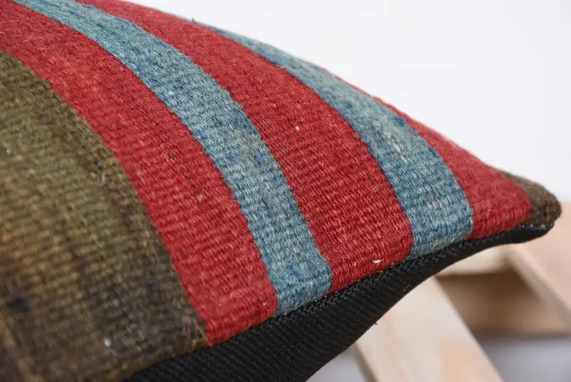 14x14 Red Pillow, Interior Designer Pillow, Cushion Case, Kilim Cushion Sham, Handmade Kilim Cushion, Wool Kilim Pillow Pillow - 7